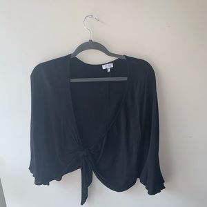 Flair sleeve crop top